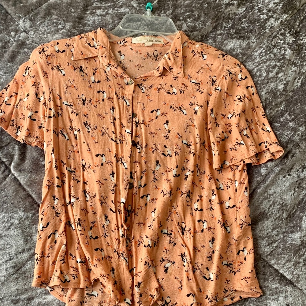 Light Weight Button Up Blouse